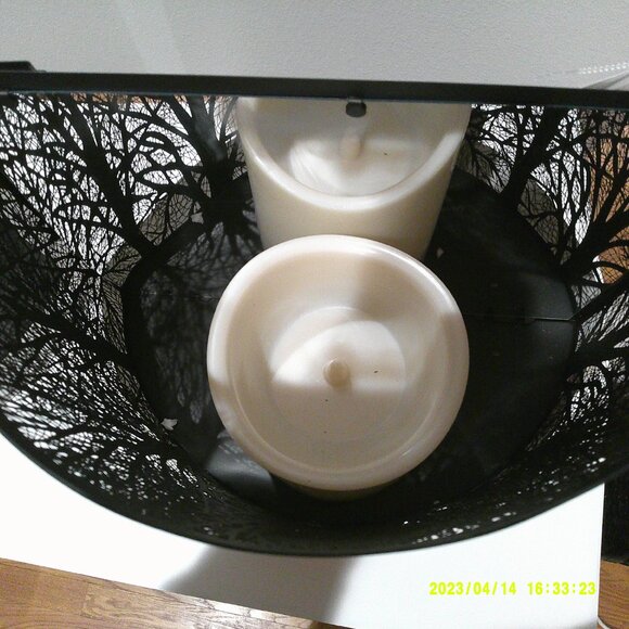 Set of 2 Black (Branches) Candle Wall Sconces - Picture 3 of 3